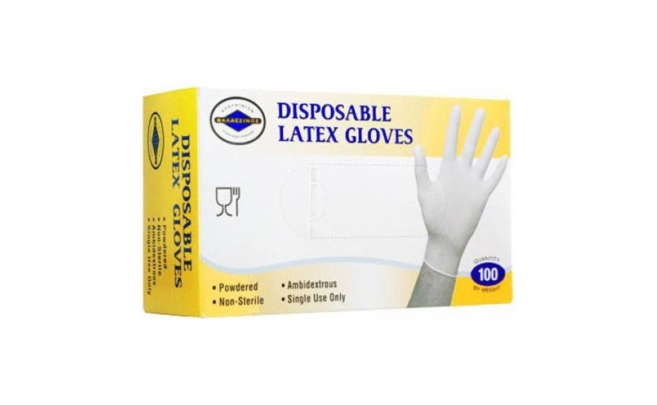 Γάντια Latex Πούδρινα Disposable