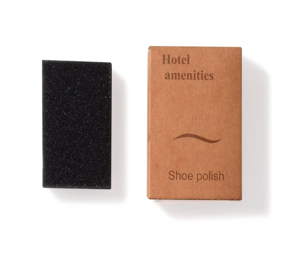 Γυαλιστικό Σφουγγαράκι Υποδημάτων Επισκέπτη Ξενοδοχείου σε Οικολογική Συσκευασία (Kraft) – 500 τεμάχια